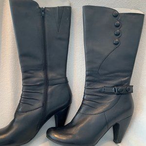 Miz Mooz NY tall Boots , black leather, size 9/40